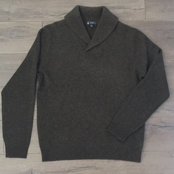 J. Crew Other - J. Crew Men’s Forest Green Shawl Collar Sweater